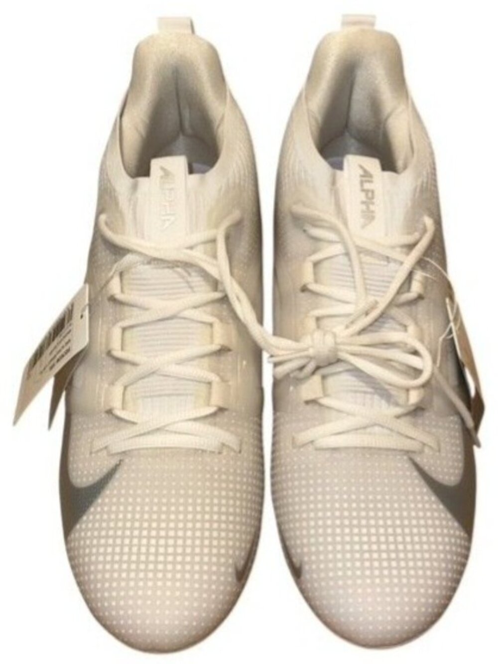 Nike Alpha Menace 4 Elite Football Cleats White / Silver FD7036-101 Men's 12 New - Picture 6 of 13